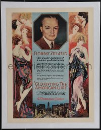 4t0010 GLORIFYING THE AMERICAN GIRL campaign book page 1929 Heyer art of Florenz Ziegfeld & girls!