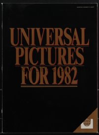 4t0019 UNIVERSAL 1982 campaign book 1982 includes great advance ad for E.T., The Thing + more!