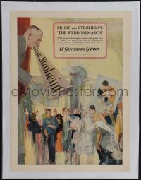 4t0017 WEDDING MARCH campaign book page 1928 different art of Erich von Stroheim directing crowd!