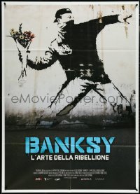 4t0120 BANKSY & THE RISE OF OUTLAW ART Italian 1p 2020 great art of rioter throwing flowers!