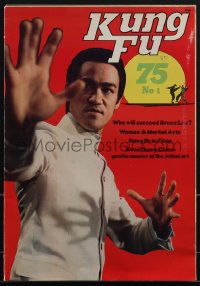 4t0044 KUNG FU vol 1 no 1 English magazine 1975 who will succeed Bruce Lee, great cover image!