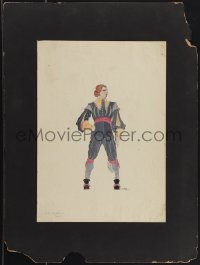 4t0002 COURTSHIP OF MYLES STANDISH signed 10x14 costume drawing 1923 by future director Leisen!