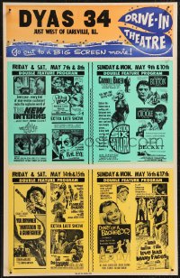 4t0063 DYAS 34 local theater WC May 1964 Becket, Earth Dies Screaming, Invitation to a Gunfighter