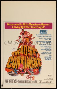 4t0070 LOST CONTINENT WC 1968 discovered in all its monstrous horror, a living hell that time forgot!