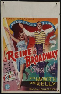 4w0295 COVER GIRL Belgian 1947 completely different art of Rita Hayworth & Gene Kelly, ultra rare!
