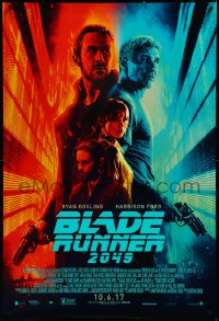 4w0757 BLADE RUNNER 2049 advance DS 1sh 2017 great montage image with Harrison Ford & Ryan Gosling!