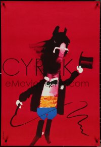 4w0497 CYRK 26x39 Polish circus poster 1970 art of horse wearing tuxedo by Waldemar Swierzy!