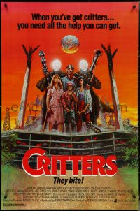 4w0779 CRITTERS 1sh 1986 great completely different art of cast & monsters by Ken Barr!