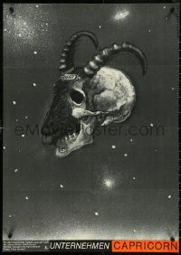 4w0567 CAPRICORN ONE East German 23x32 1979 different skull art by Erhard Gruttner, ultra rare!