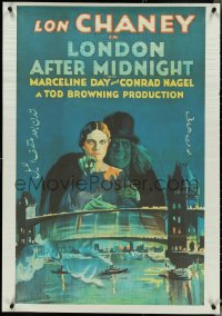 4w0029 LONDON AFTER MIDNIGHT Egyptian poster 2000s great image of Lon Chaney from one sheet!