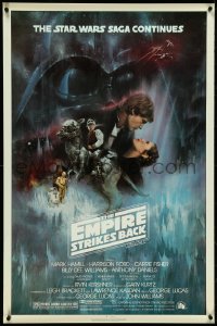 4w0804 EMPIRE STRIKES BACK NSS style 1sh 1980 Kastel Gone With The Wind art, ultra rare unfolded!