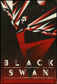 4w0535 BLACK SWAN heavy stock teaser English 1sh 2010 striking La Boca deco art of dancer!