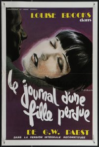 4w0303 DIARY OF A LOST GIRL French 16x24 R1980s F. Gaborit artwork of bad girl Louise Brooks, Pabst!