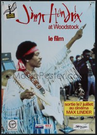 4w0308 JIMI HENDRIX AT WOODSTOCK French 16x23 1993 cool different image of the legend on stage!