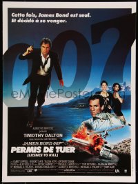 4w0309 LICENCE TO KILL French 16x21 1989 Timothy Dalton as Bond, Carey Lowell, sexy Talisa Soto!