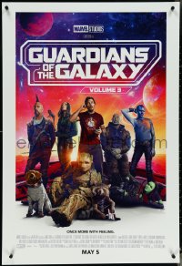 4w0837 GUARDIANS OF THE GALAXY VOL. 3 advance DS 1sh 2023 great image of cast on space ship!
