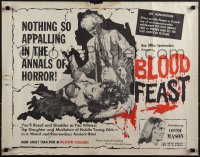 4w0349 BLOOD FEAST 1/2sh 1963 Herschell Gordon Lewis horror classic, Connie Mason, ultra rare!