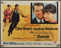 4w0352 CHARADE 1/2sh 1963 tough Cary Grant & sexy Audrey Hepburn, expect the unexpected!