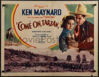 4w0355 COME ON, TARZAN 1/2sh 1932 cowboy Ken Maynard, Merna Kennedy & horses, ultra rare!