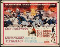 4w0368 GOOD, THE BAD & THE UGLY 1/2sh 1968 Clint Eastwood, Lee Van Cleef, Wallach, Leone classic!