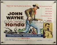 4w0373 HONDO 3D 1/2sh 1953 John Wayne has the heat of the plains in his veins & a stain on his name!