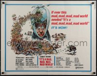 4w0374 IT'S A MAD, MAD, MAD, MAD WORLD 1/2sh R1970 great art of entire cast by Jack Davis!