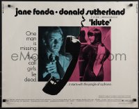 4w0377 KLUTE 1/2sh 1971 Donald Sutherland helps intended murder victim & call girl Jane Fonda!