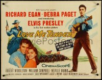 4w0379 LOVE ME TENDER 1/2sh 1956 1st Elvis Presley, great images with Debra Paget & with guitar!