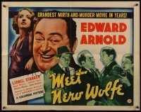 4w0381 MEET NERO WOLFE style A 1/2sh 1936 Arnold, Stander, Victor Jory & sexy Joan Perry, ultra rare!