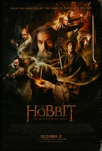 4w0853 HOBBIT: THE DESOLATION OF SMAUG advance DS 1sh 2013 Peter Jackson directed, cool cast montage!