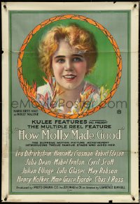 4w0856 HOW MOLLY MADE GOOD 1sh 1915 stone litho c/u of smiling Irish Marguerite Gale, ultra rare!