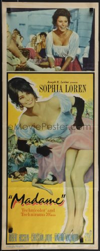 4w0188 MADAME SANS GENE insert R1963 sexy full-length Sophia Loren in low-cut dress, Madame!
