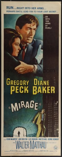4w0193 MIRAGE insert 1965 is the key to Gregory Peck's secret in his mind, or in Diane Baker's arms