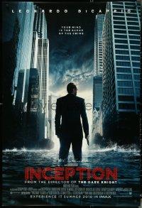 4w0859 INCEPTION IMAX advance DS 1sh 2010 Christopher Nolan, Leonardo DiCaprio standing in water!