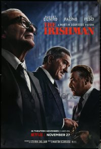 4w0865 IRISHMAN teaser DS 1sh 2019 Robert De Niro in the title role w/ Al Pacino, Joe Pesci!