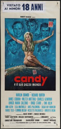 4w0114 CANDY Italian locandina 1970 Marlon Brando, Ringo Starr, Walter Matthau, Ciriello art!