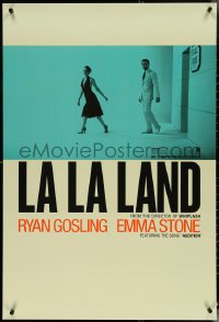 4w0880 LA LA LAND teaser DS 1sh 2016 great image of Ryan Gosling & Emma Stone leaving stage door!