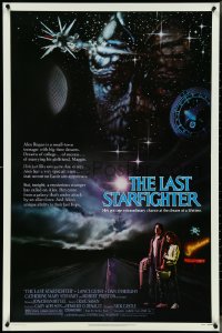 4w0885 LAST STARFIGHTER 1sh 1984 Catherine Mary Stewart & Lance Guest as video game pilot!