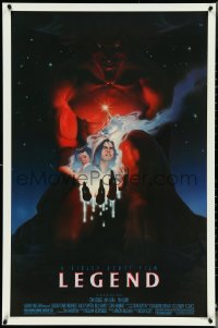 4w0887 LEGEND 1sh 1986 Tom Cruise, Mia Sara, Tim Curry, Ridley Scott, cool Blackshear fantasy art!