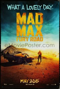 4w0905 MAD MAX: FURY ROAD teaser DS 1sh 2015 Tom Hardy in the title role with his V8 Interceptor car!