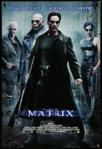 4w0532 MATRIX 27x40 video poster 1999 Keanu Reeves, Carrie-Anne Moss, Laurence Fishburne, Wachowskis