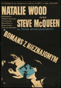 4w0708 LOVE WITH THE PROPER STRANGER Polish 23x33 1965 Natalie Wood & Steve McQueen by Lenk!