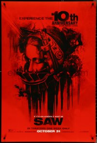 4w0965 SAW teaser DS 1sh R2014 Cary Elwes, Danny Glover, Shawnee Smith in torture device!