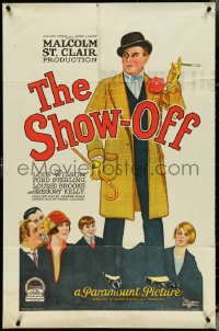 4w0973 SHOW OFF 1sh 1926 art of Lois Wilson & 4 others by Ford Sterling, Louise Brooks, ultra rare!
