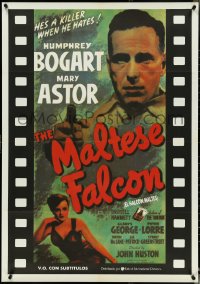 4w0663 MALTESE FALCON Spanish R1987 Humphrey Bogart, Peter Lorre, directed by John Huston!