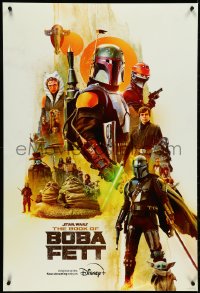 4w0550 BOOK OF BOBA FETT DS tv poster 2022 Walt Disney, great image of the bounty hunter & cast!