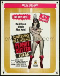 4w0583 CONFESSIONS OF A TEENAGE PEANUT BUTTER FREAK 25x32 special poster 1974 John Holmes, wacky sexy image!