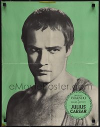4w0315 JULIUS CAESAR 17x22 special poster 1953 close-up portrait of Brando, Shakespeare, ultra rare!