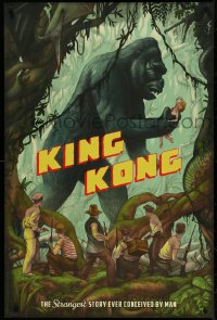 4w0056 KING KONG #104/325 24x36 art print 2016 Mondo, art by Jonathan Burton, Jungle!