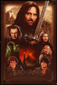 4w0059 LORD OF THE RINGS: THE RETURN OF THE KING #32/50 24x36 art print 2017 art by Adam Rabalais!